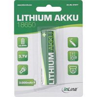 InLine® Lithium Akku, 3000mAh, 18650, 3,7V