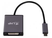 LMP-USB-C zu DVI Adapter Aluminiumgehäuse (DVI-I Single Link) - Space Grau