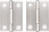 2x Scharnier Edelstahl Türscharnier 51 x 36 x 1,1 mm Möbelscharnier Schrankschanier Beschlag Set