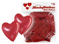 Herzluftballons Herzballons – Rot Weiß Bunt – Umfang ca. 64 cm – für Hochzeit, Party, Valentinstag, Liebe, Geburtstag, Feste, Dekoration , Farbe wählen:rot, Menge wählen:25 Stück