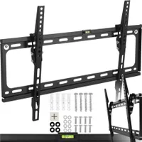 TV Wandhalterung für 32 - 100 Zoll (81 - 254 cm) neigbar und stufenlos breitenverstellbar flacher Wandabstand