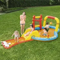 Bestway 53068 Aufblasbares Planschbecken mit Spiele für Kinder