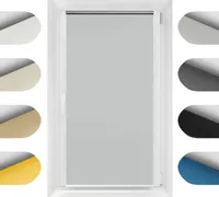 Birrke Thermorollo ohne Bohren 140 x 150 cm - Verdunklungsrollo Grau