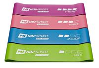 Hop-Sport Fitnessbänder HS-L675RL Wiederstandsbänder 600x75mm 4er Set Gymnastikband, Trainingsband für Muskelaufbau Pilates Yoga
