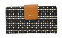 FOSSIL Logan RFID Tab Wallet Black Stripe