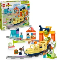 LEGO DUPLO Town Große interaktive Eisenbahn, Bauspielzeug für Kleinkinder ab 3 Jahren, Push & Go Lok mit Lichtern und Geräuschen, Schienenteile, Lernspielzeug für Vorschulkinder 10428