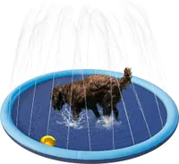 Yaheetech Hundepool 170cm, wasserspielmatte, Faltbarer Sprinkler Matte Hund, Verdickt rutschfest hundeplanschbecken, Sprühmatte Wasserhängematte