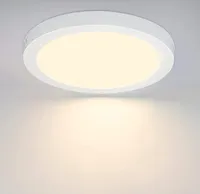 ZMH LED Deckenleuchte Rund Flach Weiß Modern Warmweiß 3000K 18W IP44 Wasserfest für Küche Büro Kinderzimmer Schlafzimmer Ø23CM