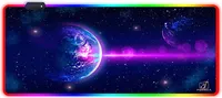 RGB Gaming Mauspad 900x400x4 mm XXL Groß Mousepad LED 10 Beleuchtungs Modi Tastatur Mausmatte Wasserdicht rutschfeste Gummibasis Mouse Matte für Professionelle Gamer Lila|