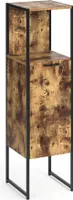 Vicco Midischrank Fyrk, 33 x 120.4 cm, Eiche rustikal/Schwarz