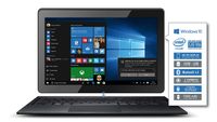 ODYS PRIME WIN 10 2in1 Tablet PC und Notebook Laptop 10,1" (25,65cm) convertible Netbook Computer Tabletfunktion Tastatur Touch Touchscreen klappbar mit Windows 10, 2 GB RAM, 32  GB ROM, HDMI und Intel Atom Prozessor