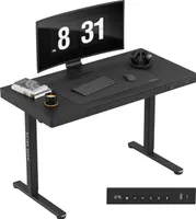 Elektryczne Biurko Gamingowe Ergonomiczne Stolik Gracza Regulacja Czarne