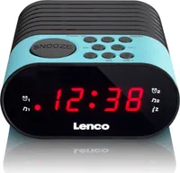 Lenco CR-07 Blue - FM-Radiowecker mit Sleeptimer und doppeltem Alarm - Blau