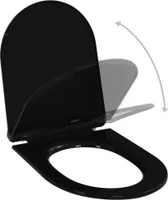 vidaXL Toilettensitz mit Absenkautomatik und Quick-Release Schwarz