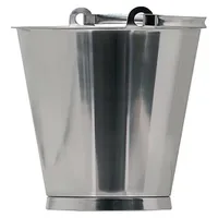 Edelstahleimer Edelstahl Futter Eimer mit Skala, lebensmittelecht 15 Liter mit Deckel
