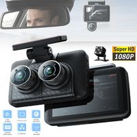 1080P HD Dual Dash Cam Auto DVR Video Recorder G-Sensor Vorne Innen Hinten Kamera