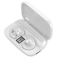 Knochenschall Kopfhörer Bluetooth 5.0 Sport Bone Conduction Kabellos Schweißfeste Sport Kopfhörer für Läufer Fahrrad,(white)
