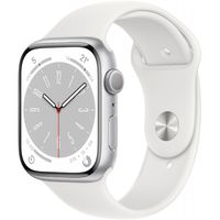 Apple Watch Series 8 Sportarmband 45 mm Aluminium GPS - Smartwatch - silber/weiß