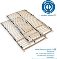 Lamelový rám 180x200, Ergonomický 7zónový lamelový rám s robustním rámem z bukového dřeva, 28 lamel, Vyrobeno v Německu, Samostatná montáž, 2x lamelový rám 90x200, Nosnost cca 150 kg, Pružné dřevěné lamely