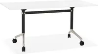 Kadima Design Schreibtisch Faltbar | 160 x 80 cm | Mobil Geräumig Design | Weiß | Computertisch