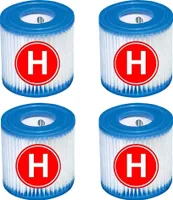 4x Intex Filterkartusche  Typ H  Pool Ersatzfilter für Pumpe