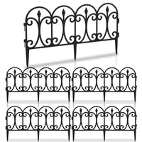SWANEW 5 kusov záhradných palisád na lemovanie záhonov Bed Edging Black