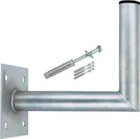 PremiumX 25-30cm Wandhalter Stahl verzinkt SAT-Antenne Wand-Halterung für Satelliten-Schüssel Winkel-Halter Wandabstand 25-30 cm Schrauben Fischer Dübel für Wand Montage