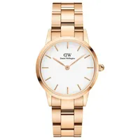 Daniel Wellington Damenaruhr ICONIC LINK WHITE  DW00100209 Uni Armbanduhr Edelstahl, Metall-Armband