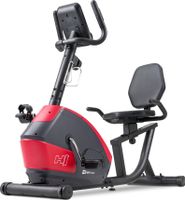 Hop-Sport Liegeergometer HS-035L Solo -  Sitz-Heimtrainer für Senioren - Liegefahrrad belastbar bis 135kg - liegend Fahrradtrainer für zuhause rot
