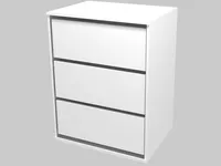 Schubkasteneinsatz Behälter 55cm Weiß/Weiß zum Kleiderschrank