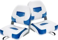 KOMFOTTEU 2-dílná sedačka do člunu, příslušenství do člunu se sklopným opěradlem, PVC a PP Ergonomická sedačka do člunu, nosnost do 110 kg, 50x52x42 cm