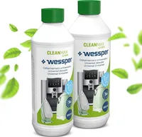Wessper ökologische entkalker für Kaffeevollautomat 2 x 500ml, Kaffeemaschine, Espressomaschinen - kompatibel mit Delonghi, Senseo, Saeco, Nespresso, Jura, Siemens, Miele uvm
