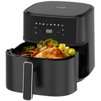 Iceagle Heißluftfritteuse AF625A , 8 Programme, 1700 W, 8 Garverfahren, 6.5L - Schwarz