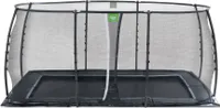 EXIT Dynamic ebenerdiges Trampolin 275x458cm mit Sicherheitsnetz - schwarz