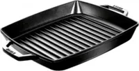STAUB Grillpfanne mit 2 Griffen Gusseisen 28x28cm schwarz