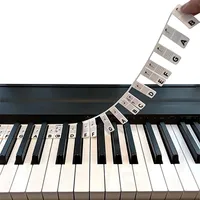 Kaufe Abnehmbare Klaviertastatur-Notenetiketten, 88 Tasten, volle Größe,  aus Silikon, Klaviernoten-Leitfaden für Anfänger, keine Aufkleber  erforderlich, wiederverwendbar