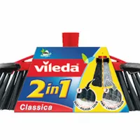 Vileda DuActiva Besen mit 2in1 Kehrset rot/schwarz, 3-teilig