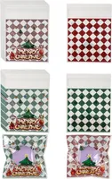 100 Stück Selbstklebende Cellophanbeutel Süßigkeiten Tüten Kekstüten Plastiktüten für Weihnachten,Gastgeschenke (10*10+3 cm)