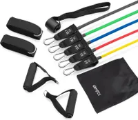 Gymtek® Theraband Set - 5 Stück, 4.5-22.7kg - Fitnessbänder, Resistance Bands, Widerstandsbänder, Gymnastikband - Yoga, Pilates, Krafttraining Fitness