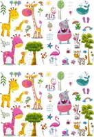 Oblique Unique Temporäre Klebetattoos Kinder Tattoo Set - Giraffen Zebra Motive uvm