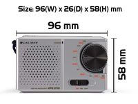 Caliber Tragbares batteriebetriebenes Radio - Mini-Radio im Taschenformat - AM/FM-Radio mit Kopfhöreranschluss (HPG311R)
