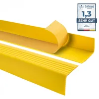 QUEST Samolepiaci protišmykový schodiskový profil RGP PVC, ochrana schodov, 50x42mm, žltá