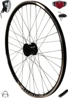 REDONDO 28 Zoll Vorderrad Felge Shimano Nabendynamo + AXA Scheinwerfer Rücklicht