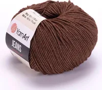 YarnArt Jeans 70 Braun – Weiche Baumwollmischung, Perfekt für Amigurumi & Stricken