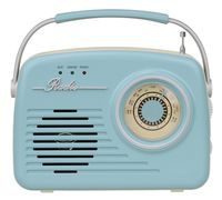 Setty Radio Retro 50's tragbarer kabelloser Bluetooth-Lautsprecher Retro Vintage Radio als Küchendeko Blau