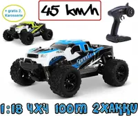 Blij´r Speed´r Blau ferngesteuertes RC Auto 45 km/h, 1:18, 2 Akkus, Allrad, 100m, Monstertruck
