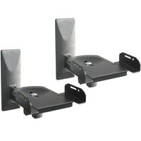 2 x Universal Lautsprecher Halterung - schwenkbar neigbar drehbar - bis 12 kg - für Boxen Heimkino Studio - schwarz Modell: BH5B