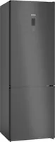 Siemens iQ300, Freistehende Kühl-Gefrier-Kombination mit Gefrierbereich unten, 203 x 70 cm, blackSteel KG49NXXCF