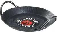 TURK Servierpfanne schmiedeeisern mit 2 Griffen Ø24cm mit extra hohem Rand schwarz