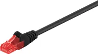 Goobay 68679 Kabel krosowy CAT 6, U/UTP, czarny, 15 m - mieszanka miedzi CCA